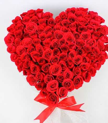Corazón 100 Rosas. - Arreglo de flores a domicilio