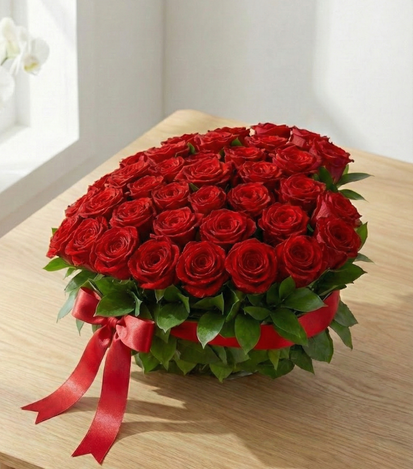 estuche 50 rosas - flores a domicilio 