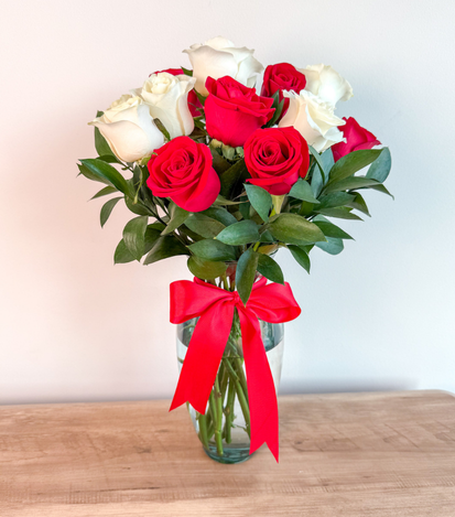  Florero 12 Rosas - Flores a Domicilio