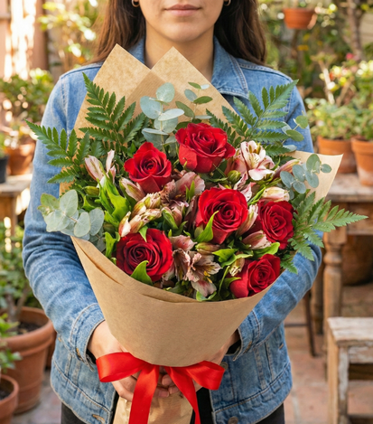 flores a domicilio - ramo de rosas rojas 3
