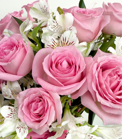 florero rosas rosa - flores a domicilio