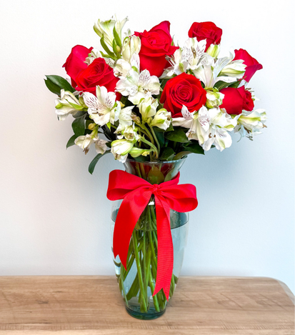 florero de rosas rojas - flores a domicilio
